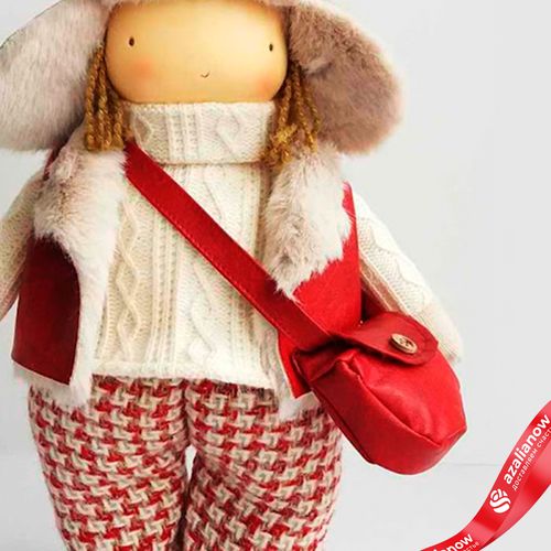 Фото 3: Сувенир «Мальчик с сумкой», Н42х25х17см, красный