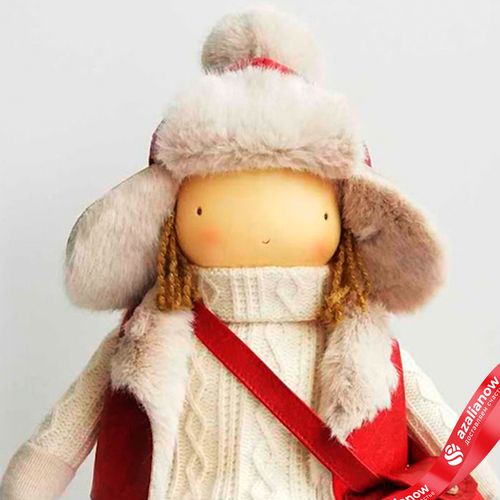 Фото 4: Сувенир «Мальчик с сумкой», Н42х25х17см, красный