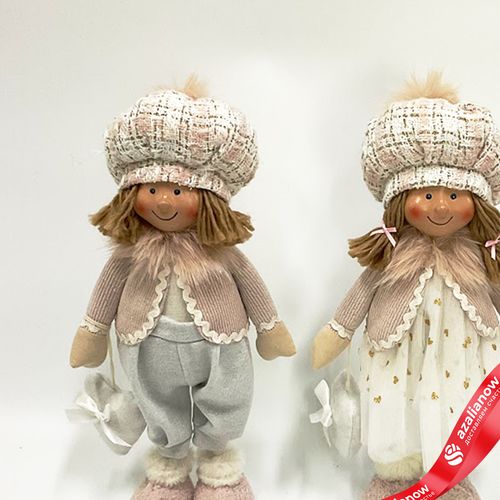 Фото 2: Сувенир «Мальчик/Девочка», H38х15х10см, в асс., розовый