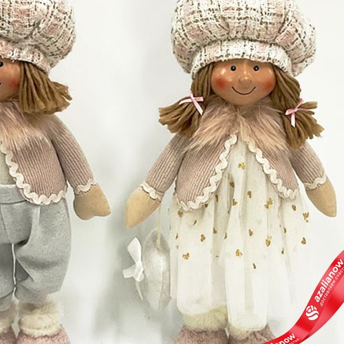 Фото 3: Сувенир «Мальчик/Девочка», H38х15х10см, в асс., розовый