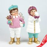 Маленькое фото 1: Сувенир «Мальчик/девочка» (полирезин), Н20,5х9,5х8,5см, в асс., розовый