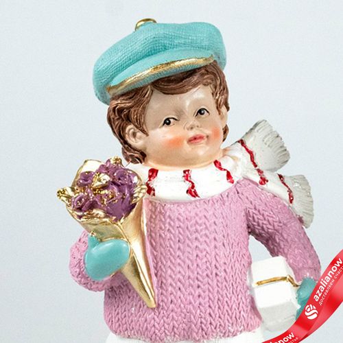 Фото 4: Сувенир «Мальчик/девочка» (полирезин), Н20,5х9,5х8,5см, в асс., розовый