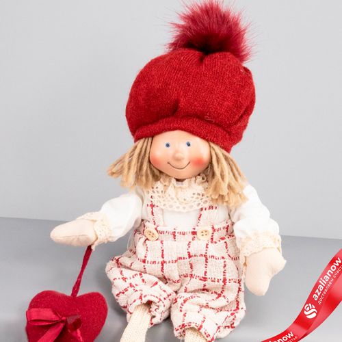 Фото 5: Сувенир «Мальчик/Девочка сидящий», H38х15х10см, в асс., красный