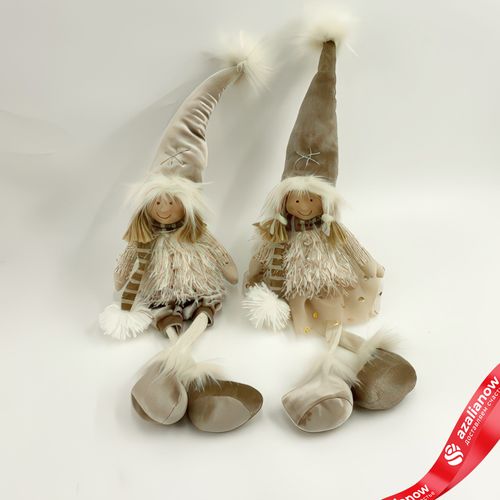 Сувенир «Мальчик/Девочка сидящий», Н60х16х11см, в асс., коричневый