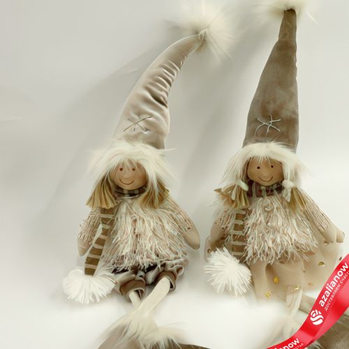 Фото 2: Сувенир «Мальчик/Девочка сидящий», Н60х16х11см, в асс., коричневый