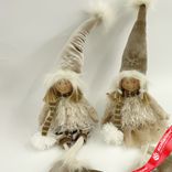 Маленькое фото 2: Сувенир «Мальчик/Девочка сидящий», Н60х16х11см, в асс., коричневый