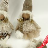 Маленькое фото 3: Сувенир «Мальчик/Девочка сидящий», Н60х16х11см, в асс., коричневый