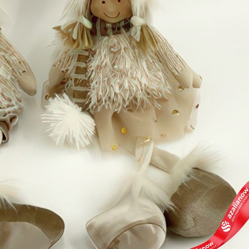 Фото 5: Сувенир «Мальчик/Девочка сидящий», Н60х16х11см, в асс., коричневый