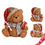 Маленькое фото 1: Сувенир «Медвежонок сидящий» (полистоун), 14,5х13,5х9,5см, в асс., коричневый