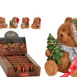 Маленькое фото 2: Сувенир «Медвежонок сидящий» (полистоун), 8х6,5х6см, в асс., коричневый