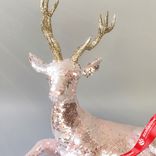 Маленькое фото 2: Сувенир «Олень лежащий», Н39х40х25см, розовый