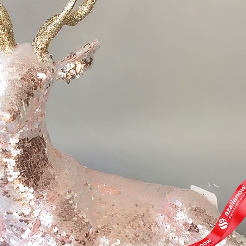 Фото 3: Сувенир «Олень лежащий», Н39х40х25см, розовый