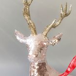 Маленькое фото 4: Сувенир «Олень лежащий», Н39х40х25см, розовый