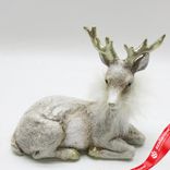 Маленькое фото 1: Сувенир «Олень лежащий» (полирезин), Н11х13х6,5см, шампань