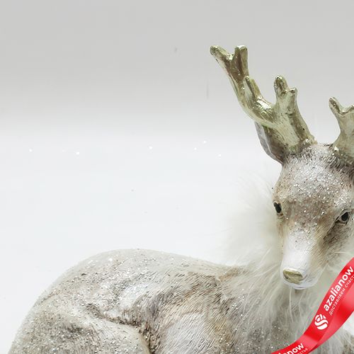 Фото 2: Сувенир «Олень лежащий» (полирезин), Н11х13х6,5см, шампань