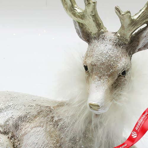 Фото 3: Сувенир «Олень лежащий» (полирезин), Н11х13х6,5см, шампань