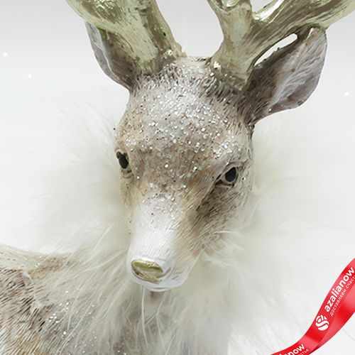 Фото 5: Сувенир «Олень лежащий» (полирезин), Н11х13х6,5см, шампань