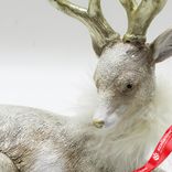 Маленькое фото 3: Сувенир «Олень лежащий» (полирезин), Н15,5х17х8,5см, шампань