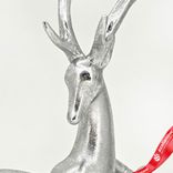 Маленькое фото 5: Сувенир «Олень лежащий» (полирезин), Н20,3х21х7,3см, серебряный