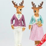 Маленькое фото 2: Сувенир «Олень Мальчик/Девочка» (полирезин), Н15,5х4,5х3,5см, в асс., розовый