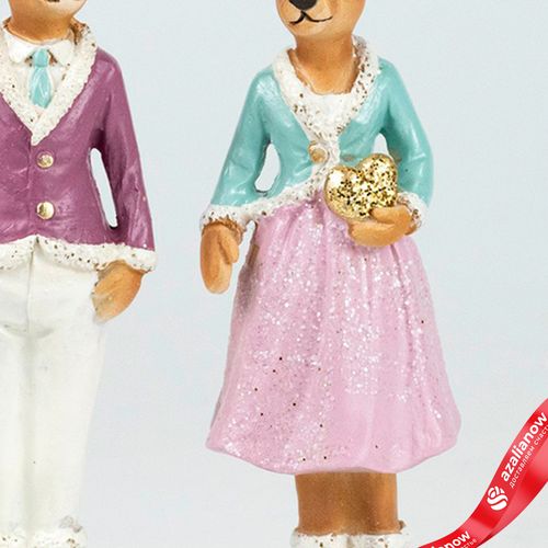 Фото 3: Сувенир «Олень Мальчик/Девочка» (полирезин), Н15,5х4,5х3,5см, в асс., розовый