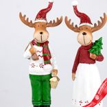 Маленькое фото 2: Сувенир «Олень Мальчик/Девочка» (полирезин), Н26х8,5х6,5см, в асс., красный