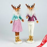 Маленькое фото 1: Сувенир «Олень Мальчик/Девочка» (полирезин), Н26х9х8см, в асс., розовый