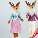Маленькое фото 2: Сувенир «Олень Мальчик/Девочка» (полирезин), Н26х9х8см, в асс., розовый