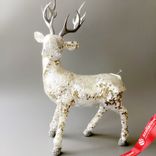 Маленькое фото 1: Сувенир «Олень», Н43х26х18см, белый