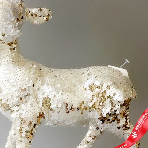 Фото 3: Сувенир «Олень», Н43х26х18см, белый