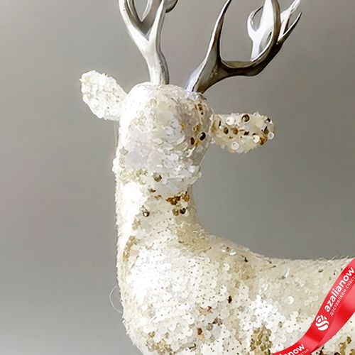 Фото 4: Сувенир «Олень», Н43х26х18см, белый