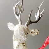 Маленькое фото 5: Сувенир «Олень», Н43х26х18см, белый