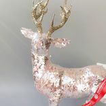 Маленькое фото 2: Сувенир «Олень», Н43х26х18см, розовый