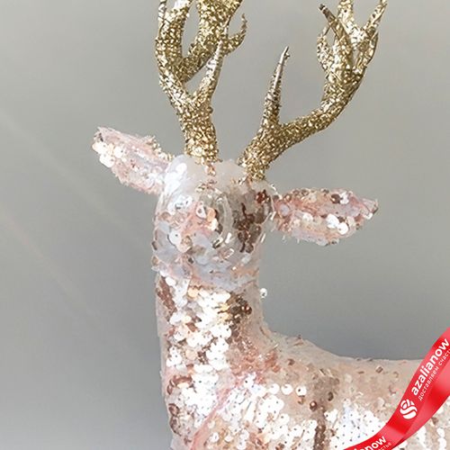 Фото 4: Сувенир «Олень», Н43х26х18см, розовый