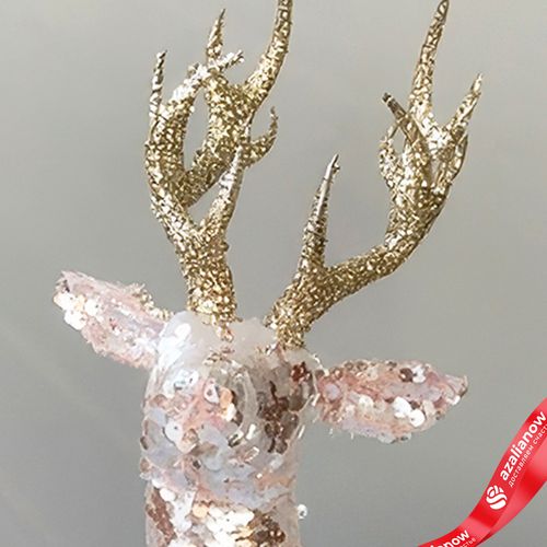 Фото 5: Сувенир «Олень», Н43х26х18см, розовый