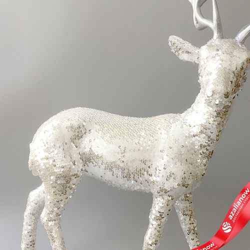 Фото 2: Сувенир «Олень», Н54х43,5х20см, белый