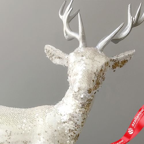 Фото 4: Сувенир «Олень», Н54х43,5х20см, белый