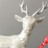 Маленькое фото 4: Сувенир «Олень», Н54х43,5х20см, белый