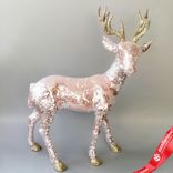 Маленькое фото 1: Сувенир «Олень», Н54х43,5х20см, розовый