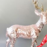 Маленькое фото 2: Сувенир «Олень», Н54х43,5х20см, розовый