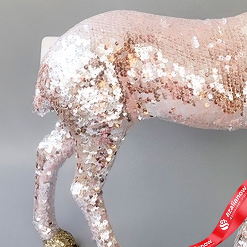 Фото 5: Сувенир «Олень», Н54х43,5х20см, розовый