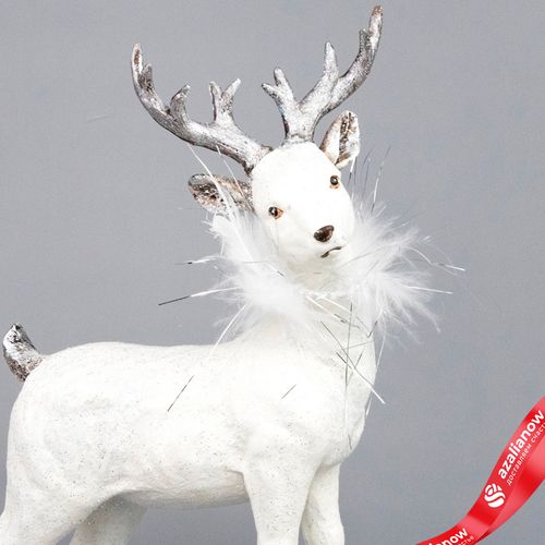 Фото 3: Сувенир «Олень» (полирезин), H24,5см, белый