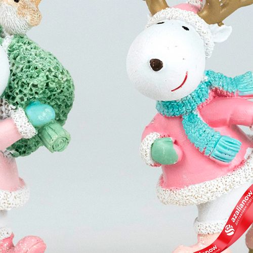 Фото 3: Сувенир «Олень» (полирезин), Н11х7х5,5см, в асс., розовый