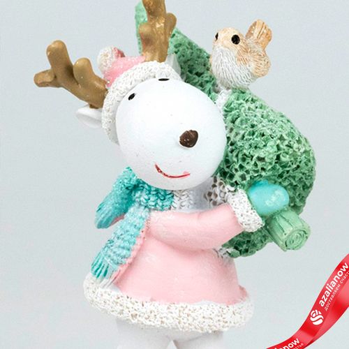 Фото 4: Сувенир «Олень» (полирезин), Н11х7х5,5см, в асс., розовый