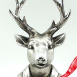 Маленькое фото 4: Сувенир «Олень» (полирезин), Н24,5х14,5х11,5см, серебряный