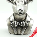 Маленькое фото 5: Сувенир «Олень» (полирезин), Н24,5х14,5х11,5см, серебряный