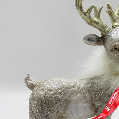 Фото 2: Сувенир «Олень» (полирезин), Н24,5х16х7,5см, шампань