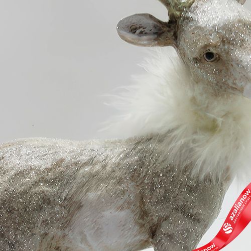 Фото 3: Сувенир «Олень» (полирезин), Н24,5х16х7,5см, шампань