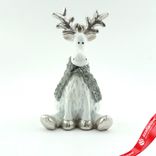 Маленькое фото 1: Сувенир «Олень сидящий» (полирезин), Н21х13х10см, серый