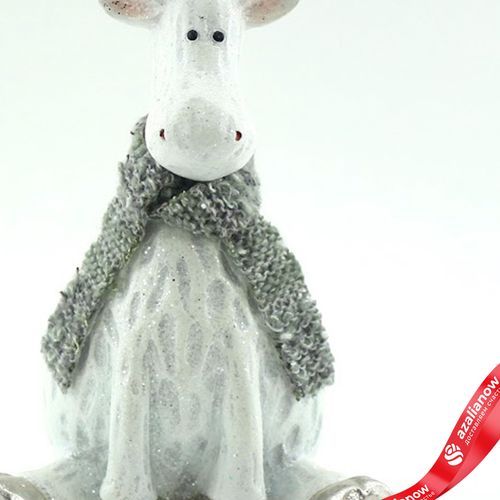 Фото 3: Сувенир «Олень сидящий» (полирезин), Н21х13х10см, серый